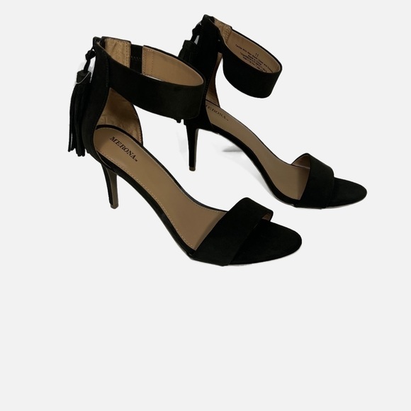 Merona Fringe Tassle Ankle Strap Olive Green Heels Womens size 11 - Picture 2 of 6